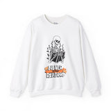 Never Stop Reading Skeleton with Book Unisex Heavy Blend™ Crewneck Sweatshirt