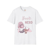 Book Nerd Pink Anime Girl Unisex Softstyle T-Shirt