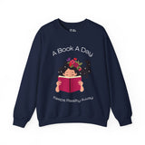 A Book A Day Keeps Reality Away Dreamy Girl Unisex Heavy Blend™ Crewneck Sweatshirt