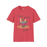 Home Sweet Home Cats & Books Unisex Softstyle T-Shirt