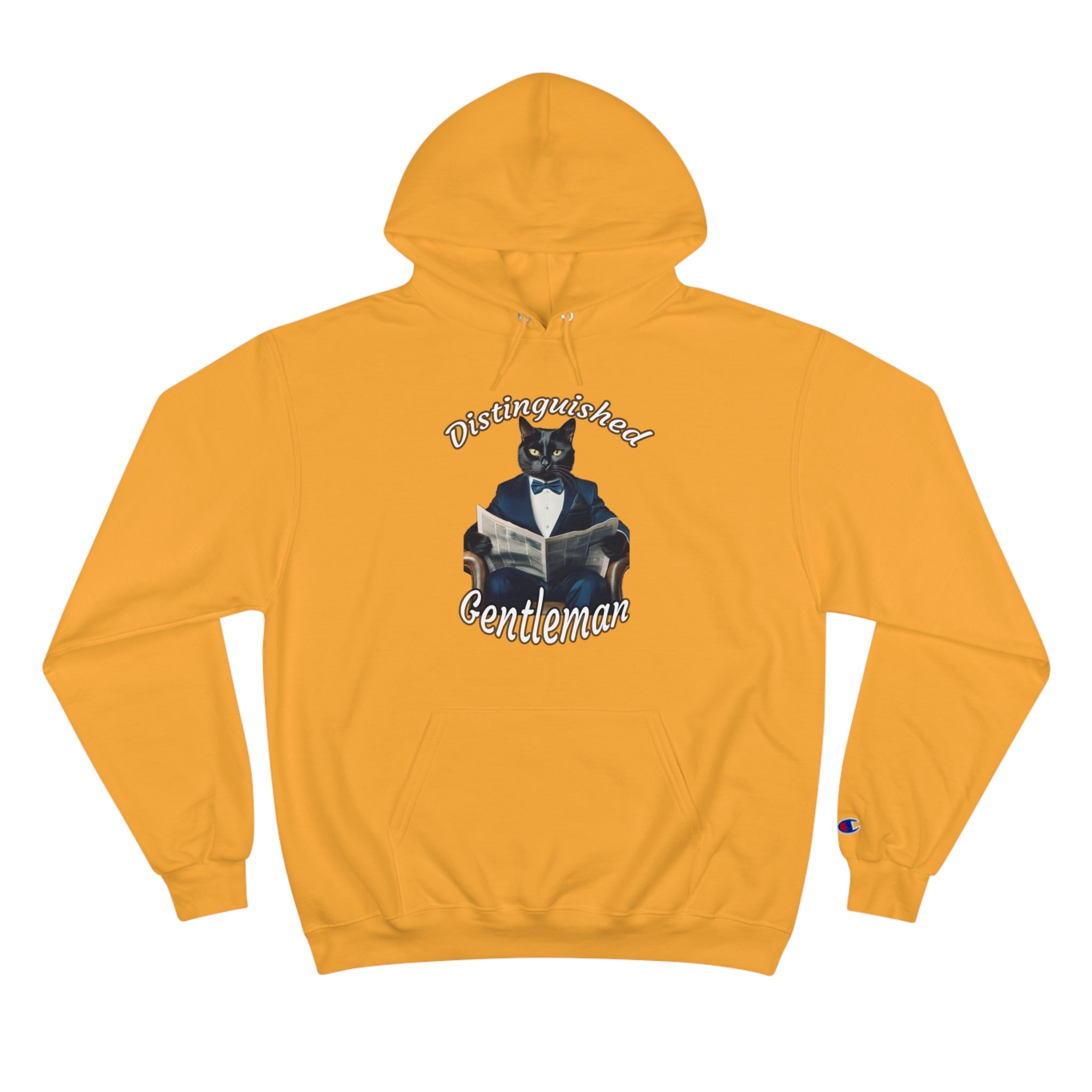 Distinguished Gentleman Cat on Book Champion Hoodie