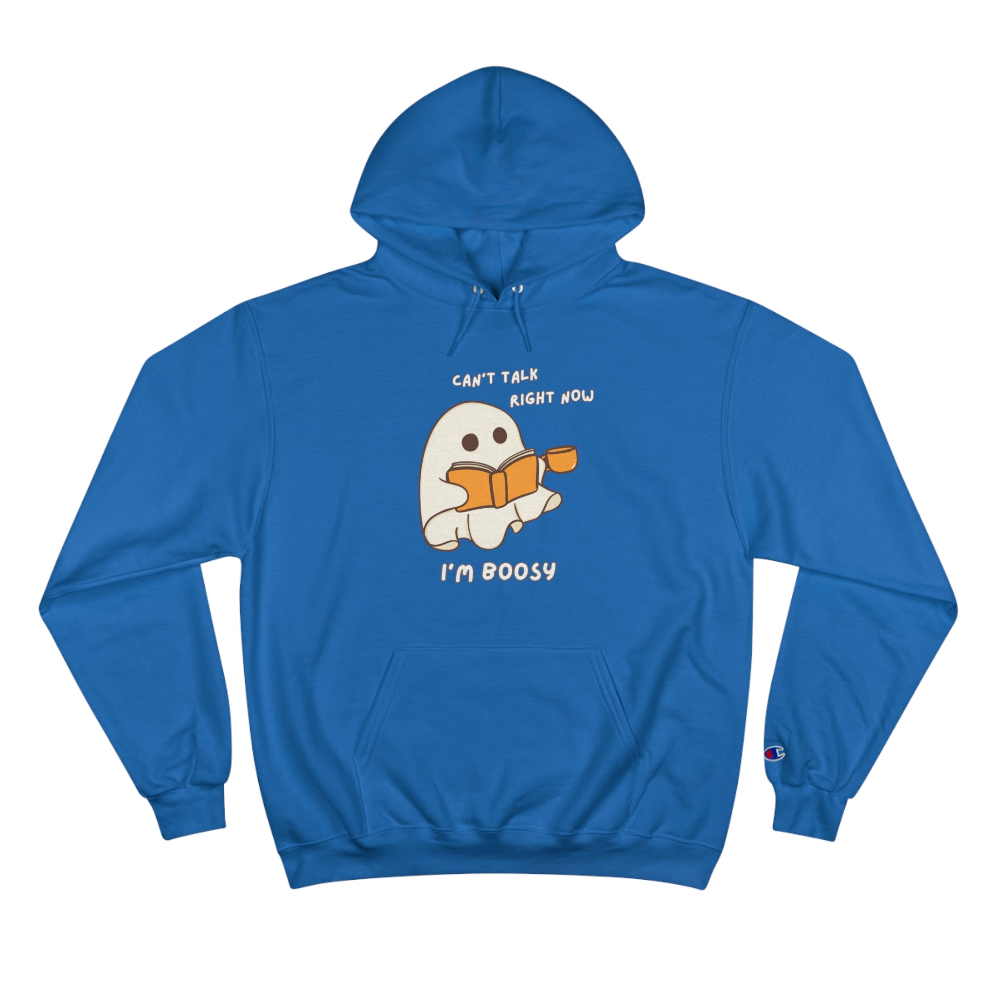 Can't Talk I'm Busy Cute Halloween Ghost Champion Hoodie