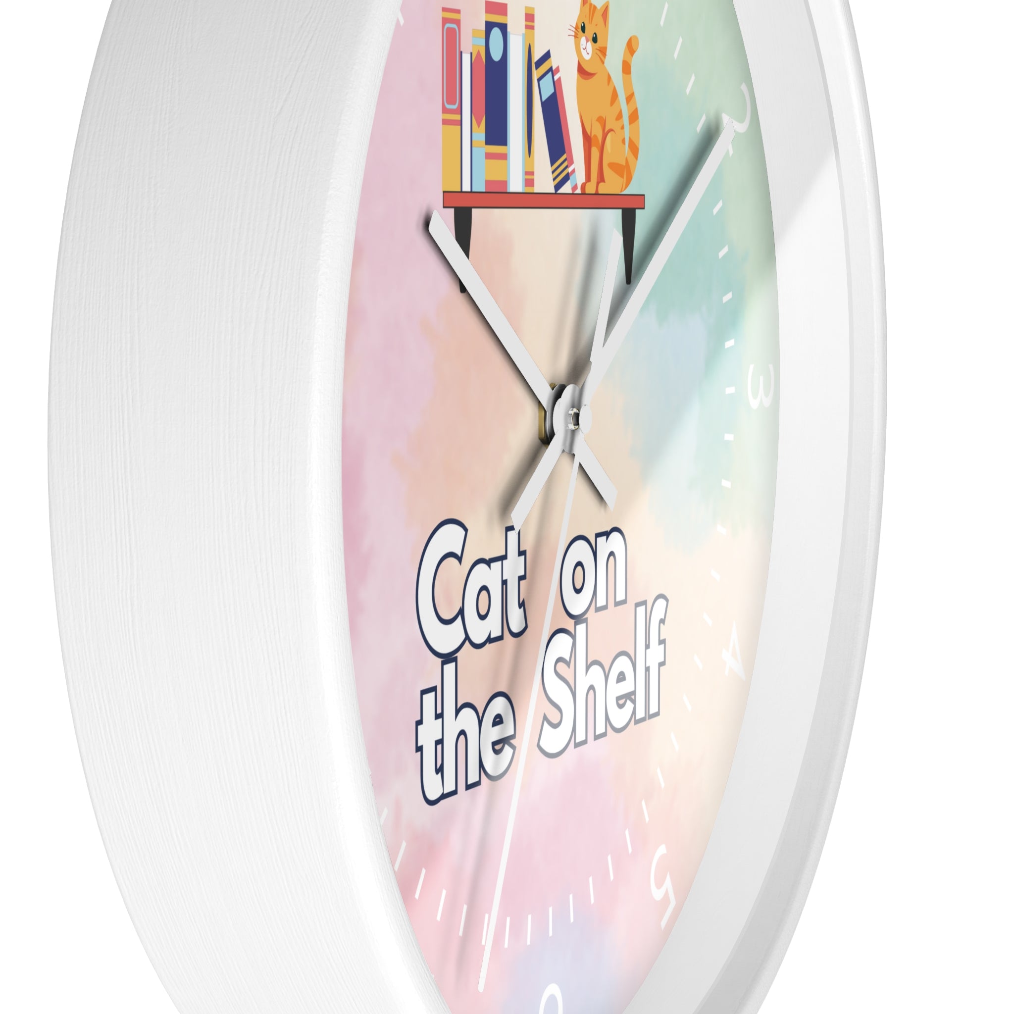 Cat on the Shelf Basic Wall Clock