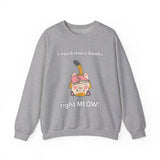 I Need More Books Right Meow Orange Cat Unisex Heavy Blend™ Crewneck Sweatshirt