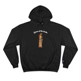 Queen of the Books Girl on Stack of Books Champion Hoodie