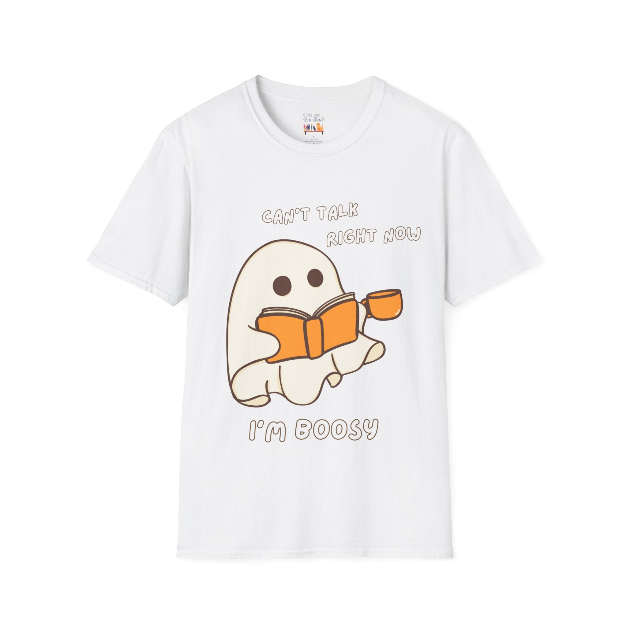 Can't Talk I'm Busy Cute Halloween Ghost Unisex Softstyle T-Shirt