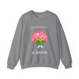 Blessed With A Brain Big Brain Unisex Heavy Blend™ Crewneck Sweatshirt