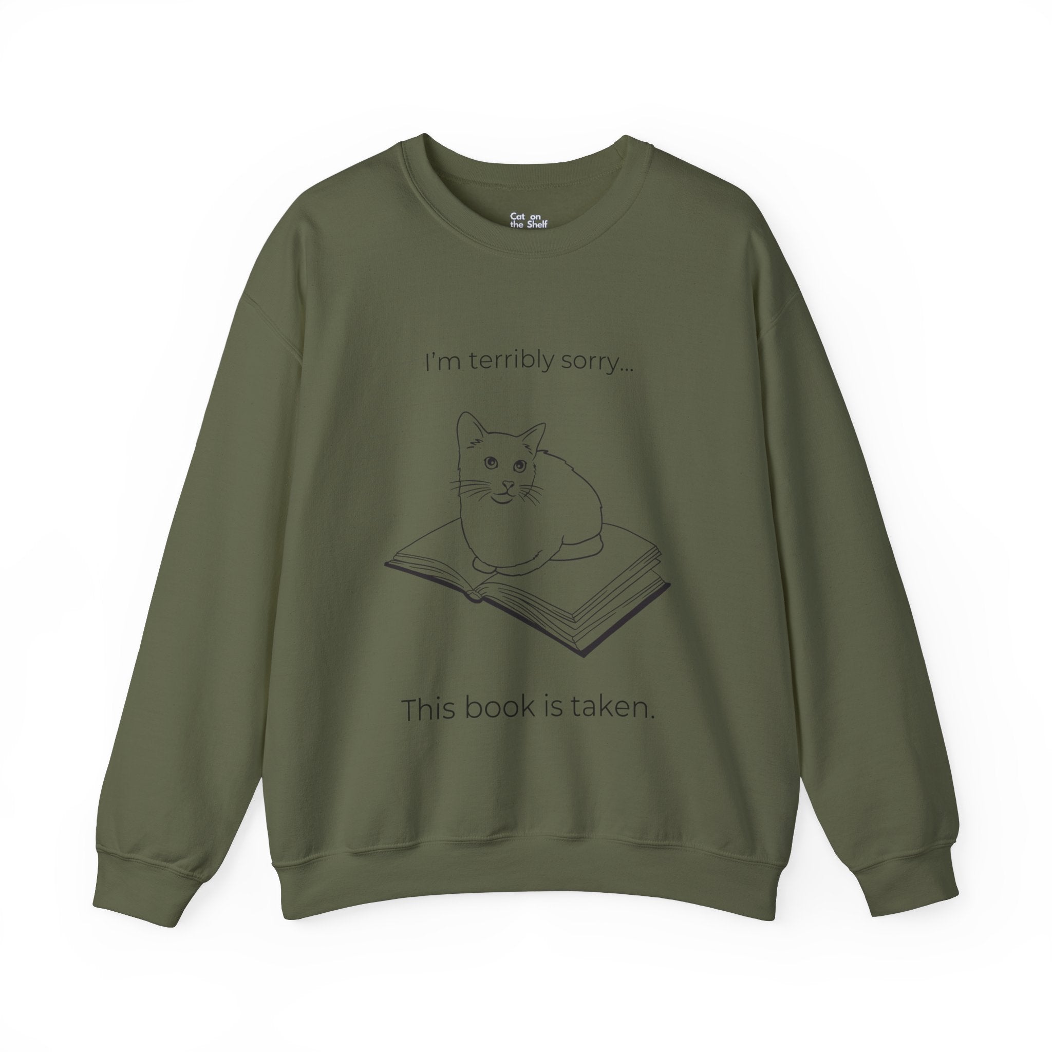 This Book Is Taken Cat on Book Unisex Heavy Blend™ Crewneck Sweatshirt