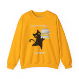 I Need More Books Right Meow Black Cat Unisex Heavy Blend™ Crewneck Sweatshirt