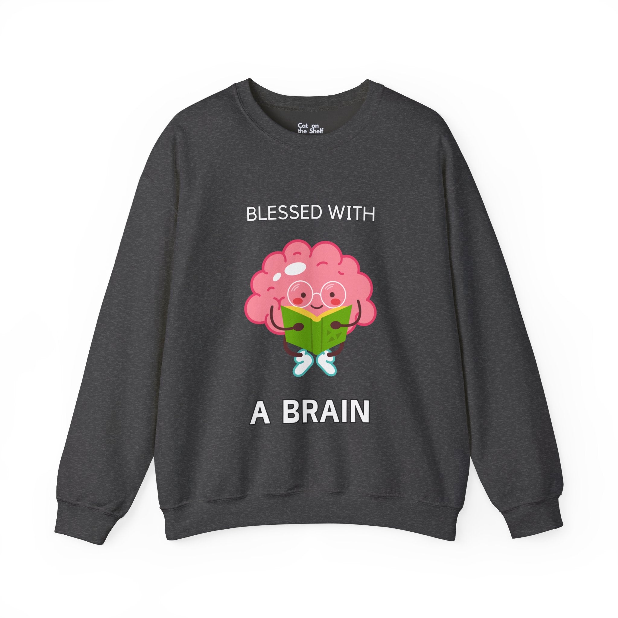 Blessed With A Brain Big Brain Unisex Heavy Blend™ Crewneck Sweatshirt