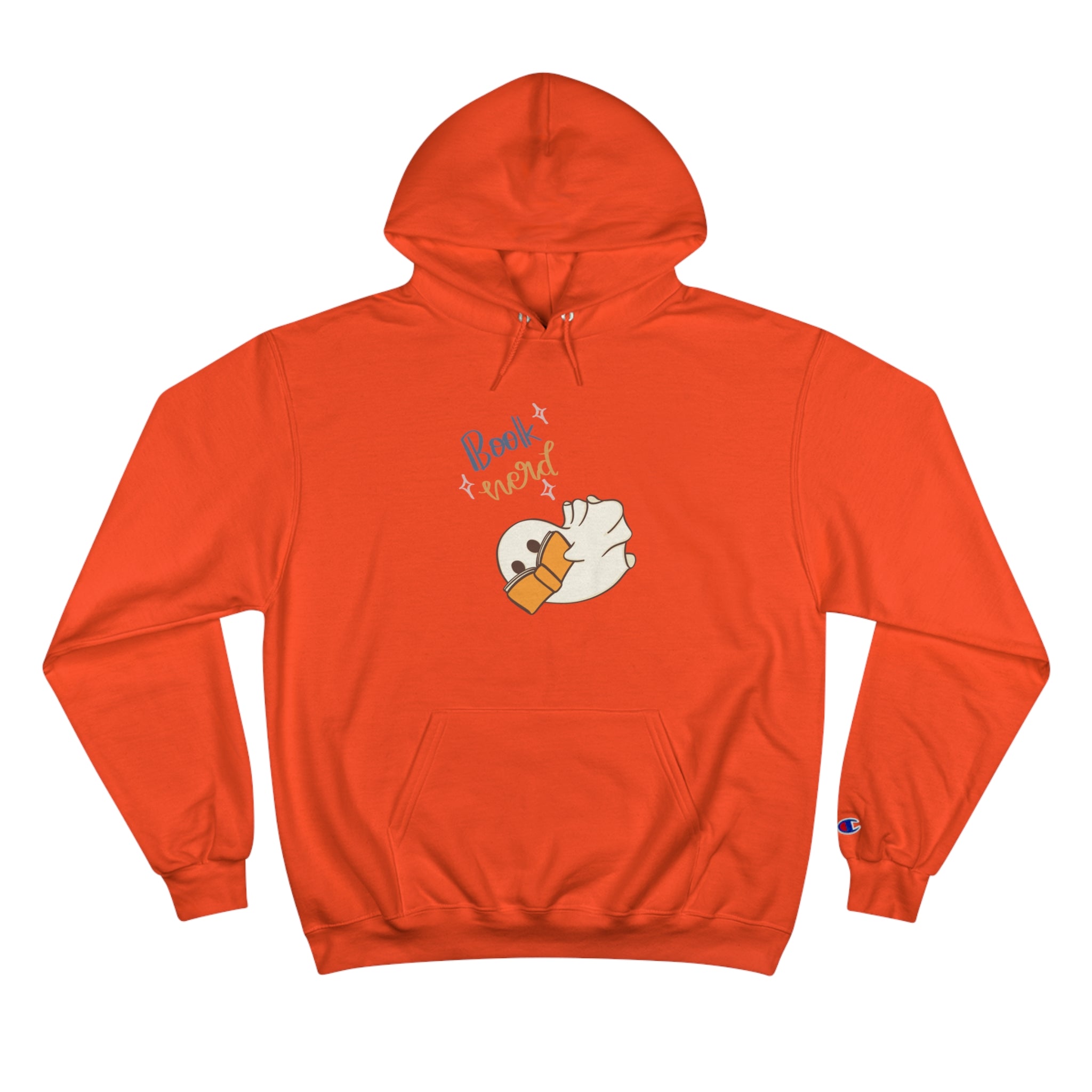 Book Nerd Cute Halloween Ghost Champion Hoodie