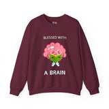 Blessed With A Brain Big Brain Unisex Heavy Blend™ Crewneck Sweatshirt