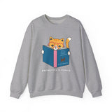 Knowledge Is Power Reading Cat Unisex Heavy Blend™ Crewneck Sweatshirt