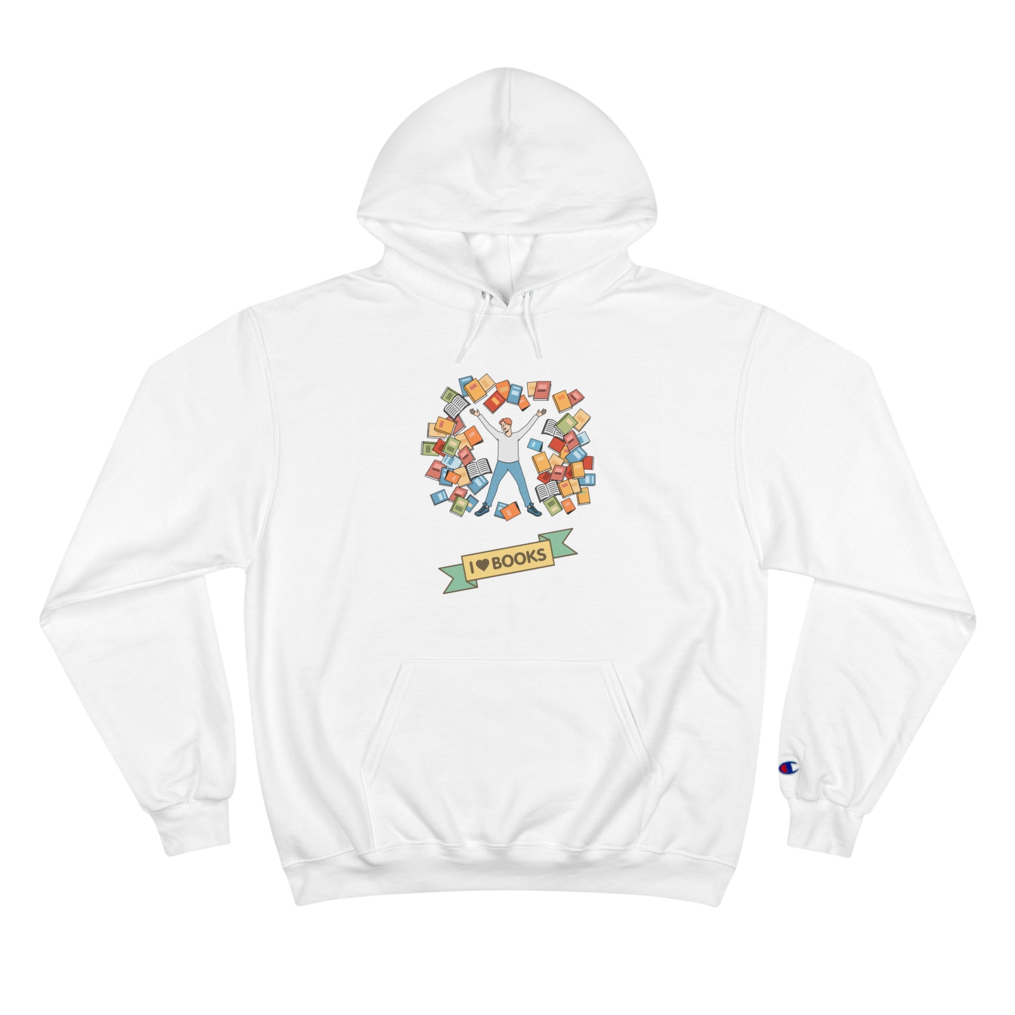 I Love (Heart) Books Champion Hoodie