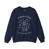 A Book A Day Keeps Reality Away Butterflies Unisex Heavy Blend™ Crewneck Sweatshirt