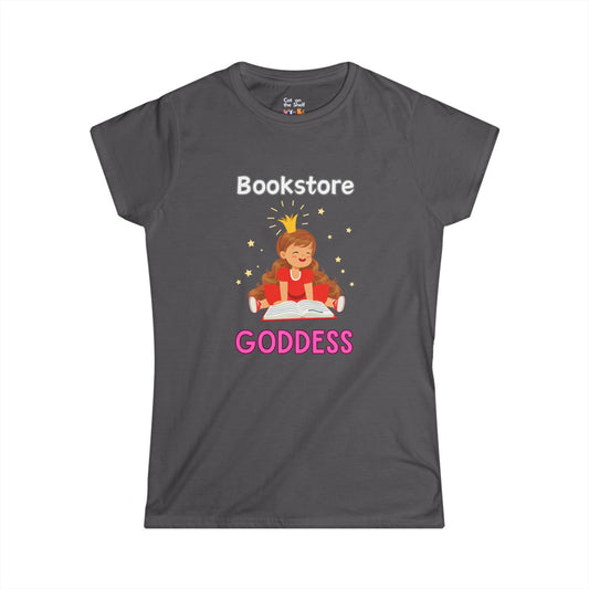 Bookstore Goddess Book Girl Women's Soft Tee