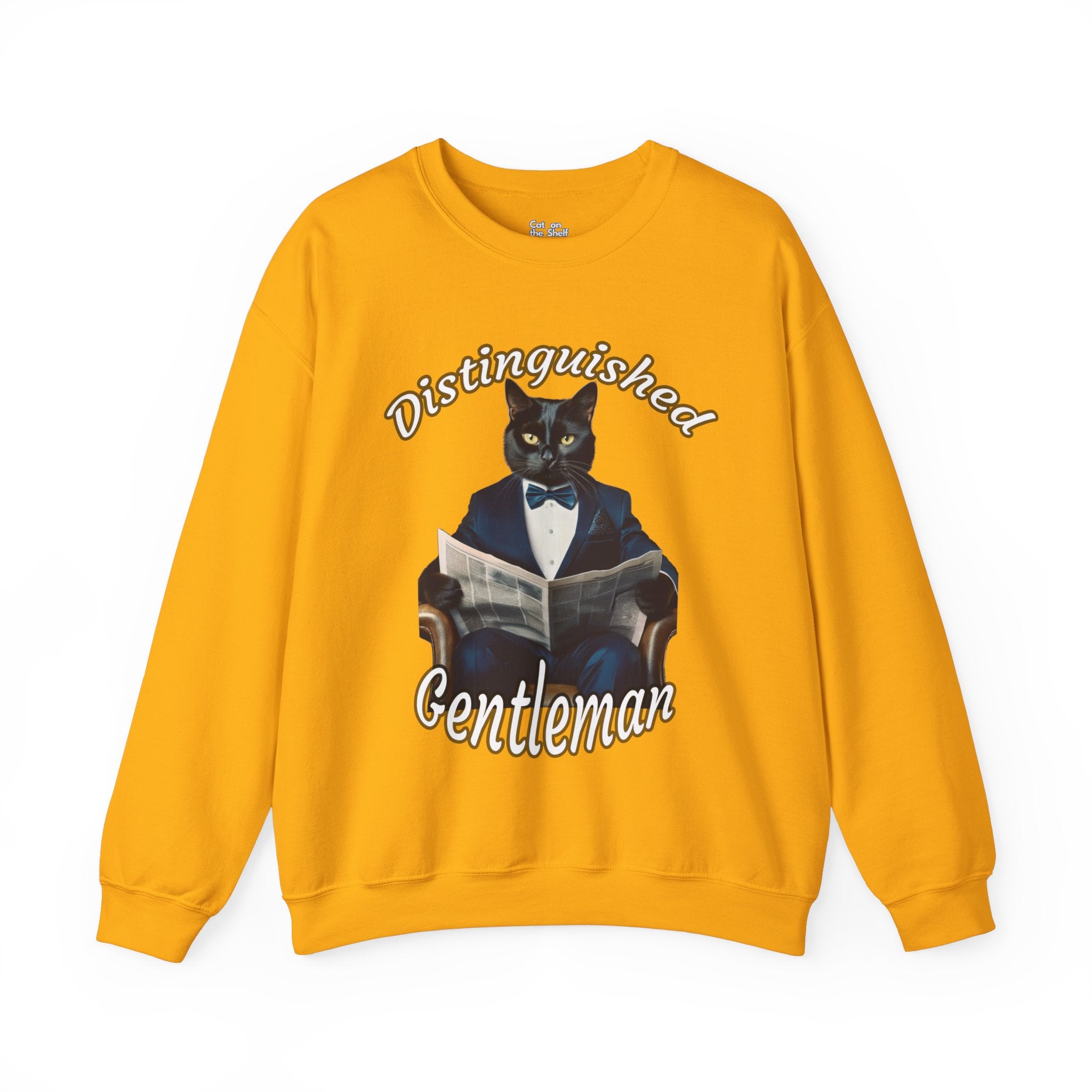 Distinguished Gentleman Cat With Bowtie Unisex Heavy Blend™ Crewneck Sweatshirt