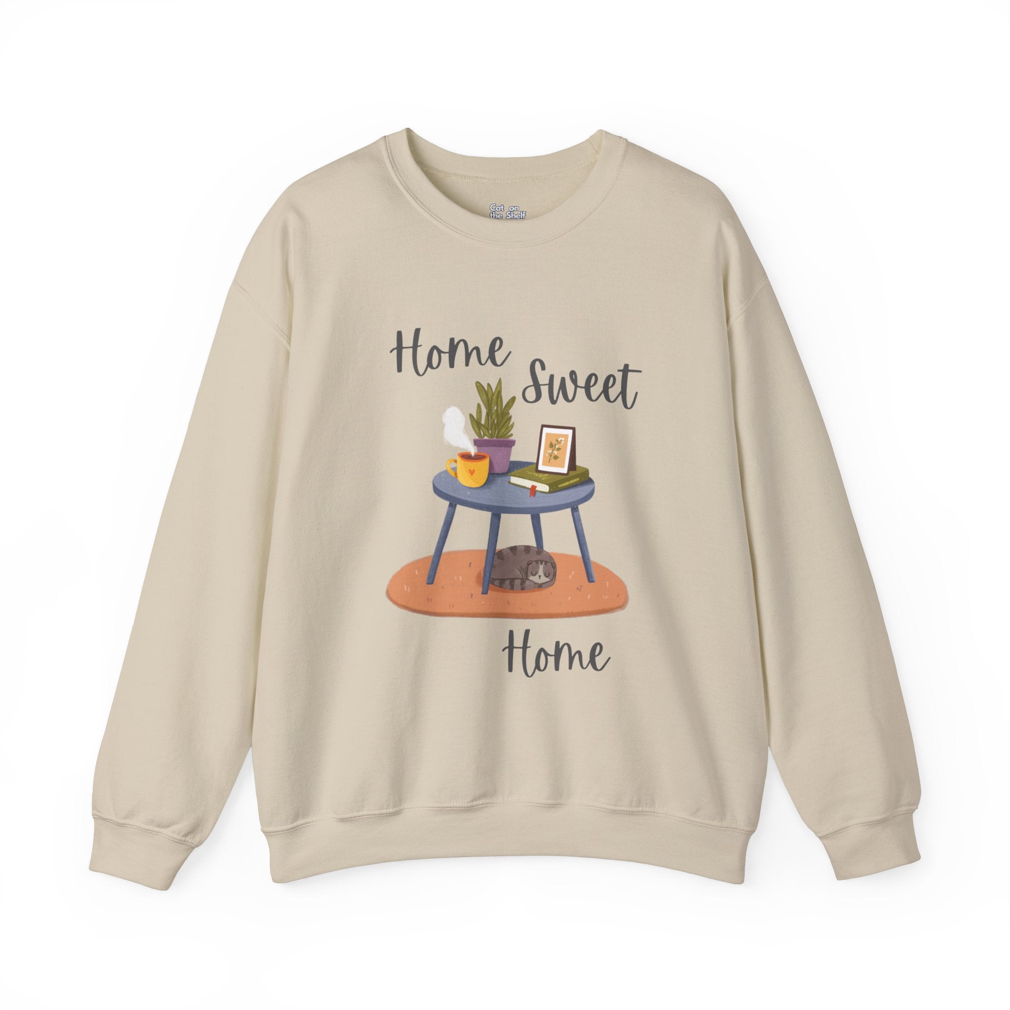 Home Sweet Home Cats & Books Unisex Heavy Blend™ Crewneck Sweatshirt