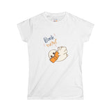 Book Nerd Cute Halloween Ghost Women's Soft Tee