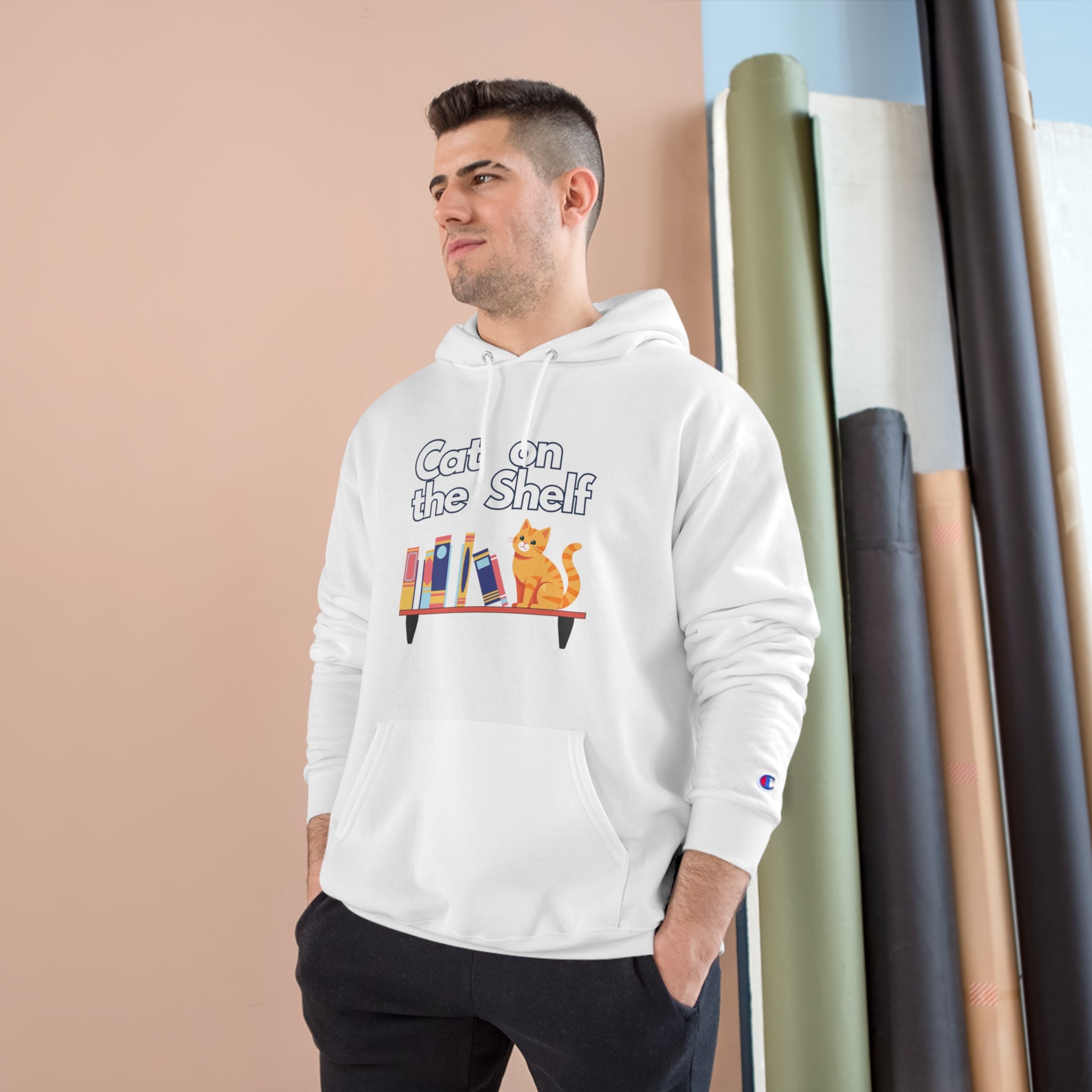 Cat on the Shelf Logo Hoodie