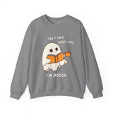 Can't Talk I'm Busy Cute Halloween Ghost Unisex Heavy Blend™ Crewneck Sweatshirt