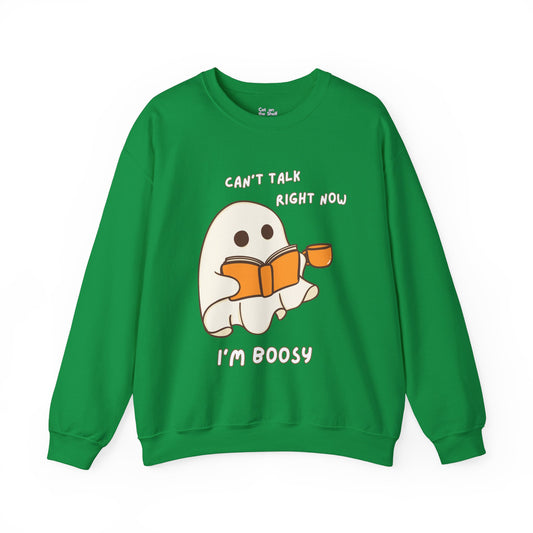 Can't Talk I'm Busy Cute Halloween Ghost Unisex Heavy Blend™ Crewneck Sweatshirt