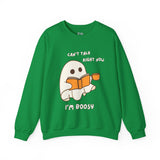 Can't Talk I'm Busy Cute Halloween Ghost Unisex Heavy Blend™ Crewneck Sweatshirt