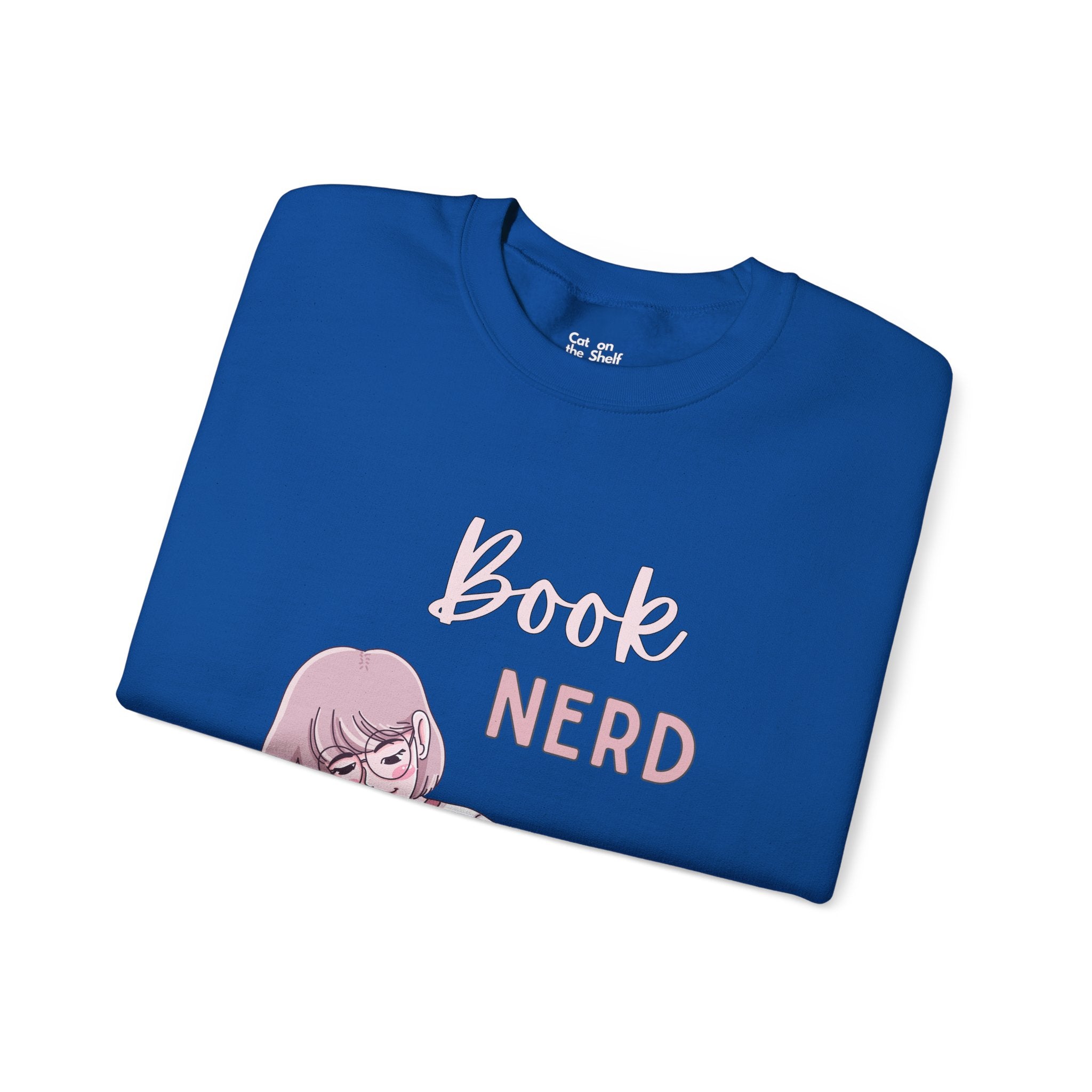 Book Nerd Pink Anime Girl Unisex Heavy Blend™ Crewneck Sweatshirt