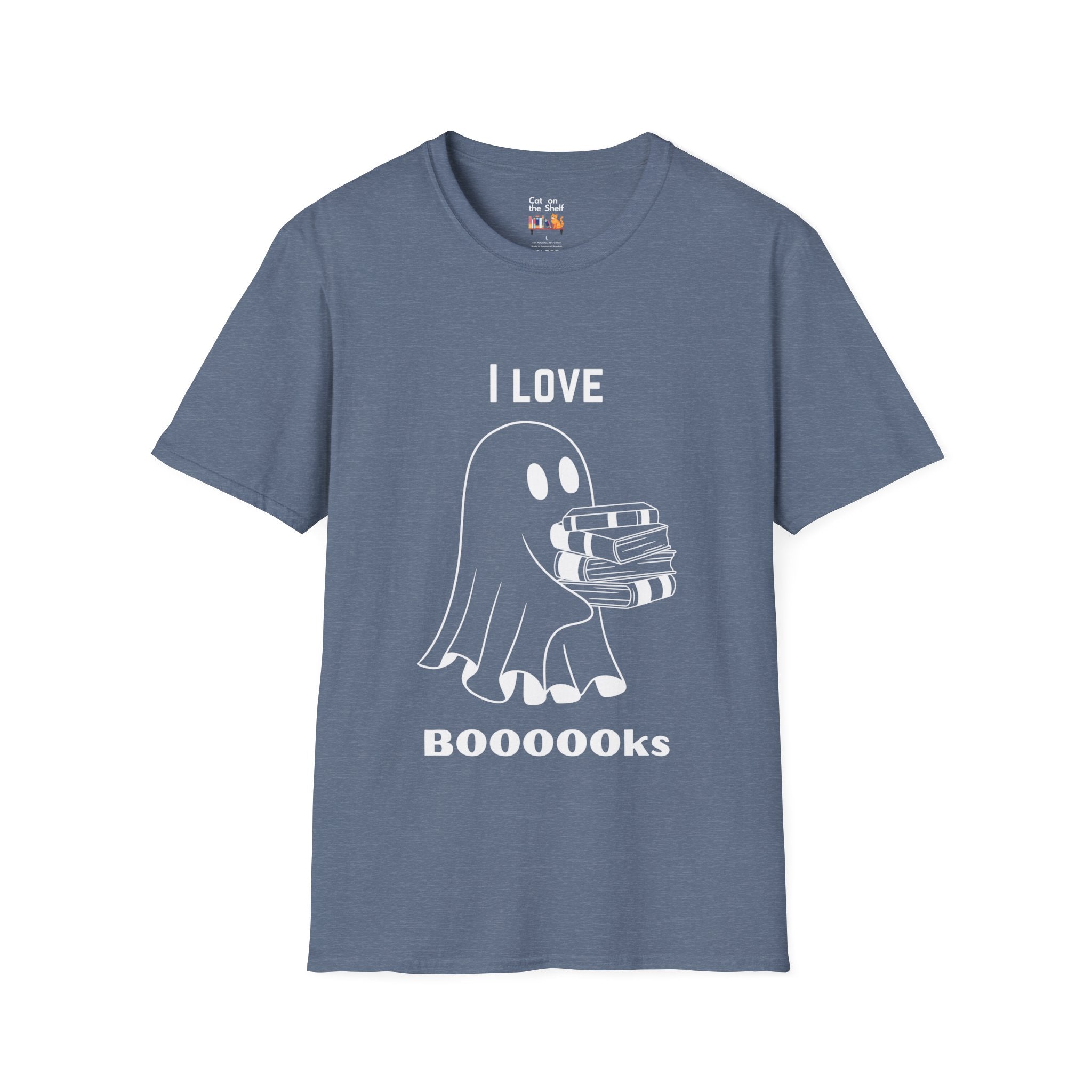 I Love Books Halloween Ghost Unisex Softstyle T-Shirt