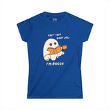 Can't Talk I'm Busy Cute Halloween Ghost Women's Soft Tee