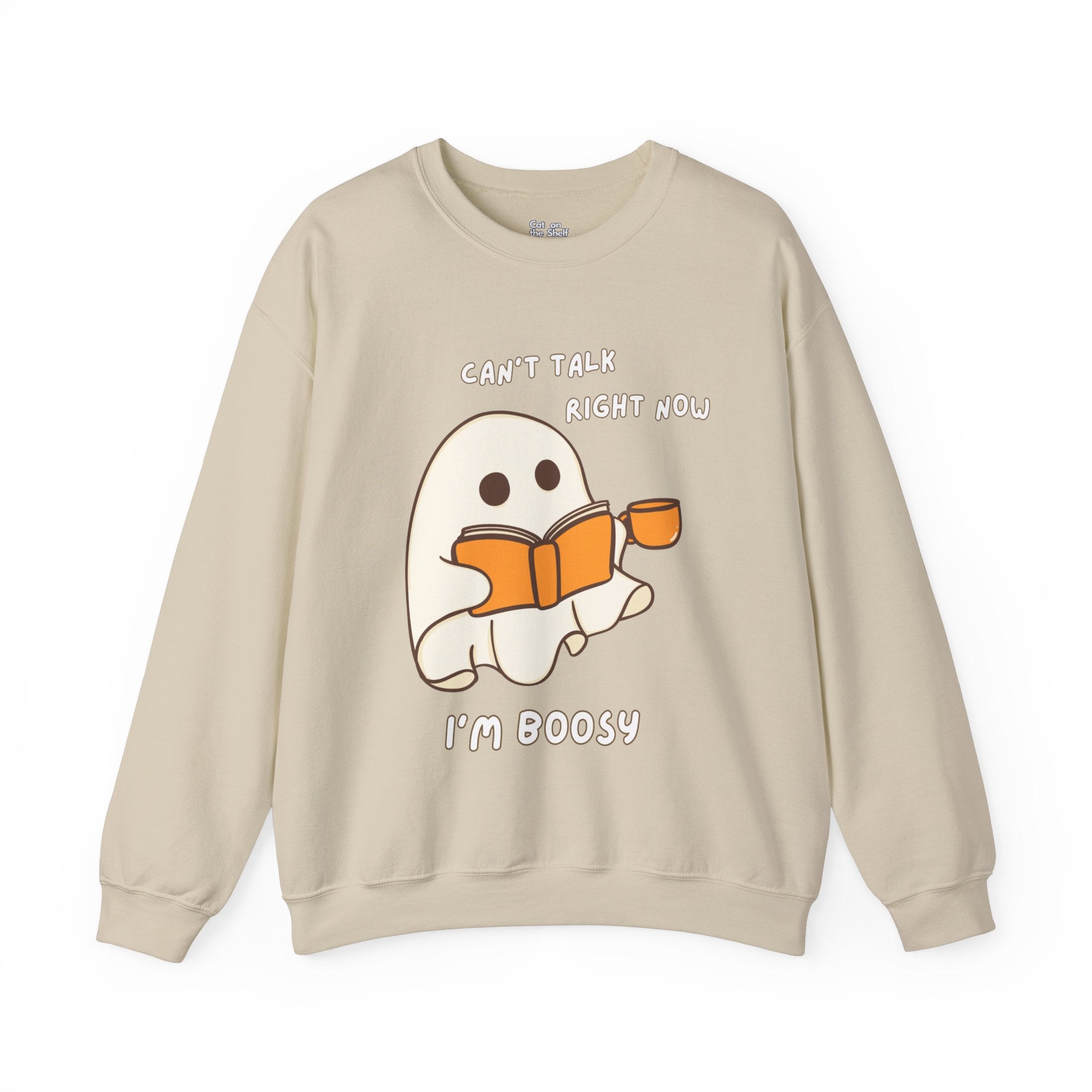 Can't Talk I'm Busy Cute Halloween Ghost Unisex Heavy Blend™ Crewneck Sweatshirt