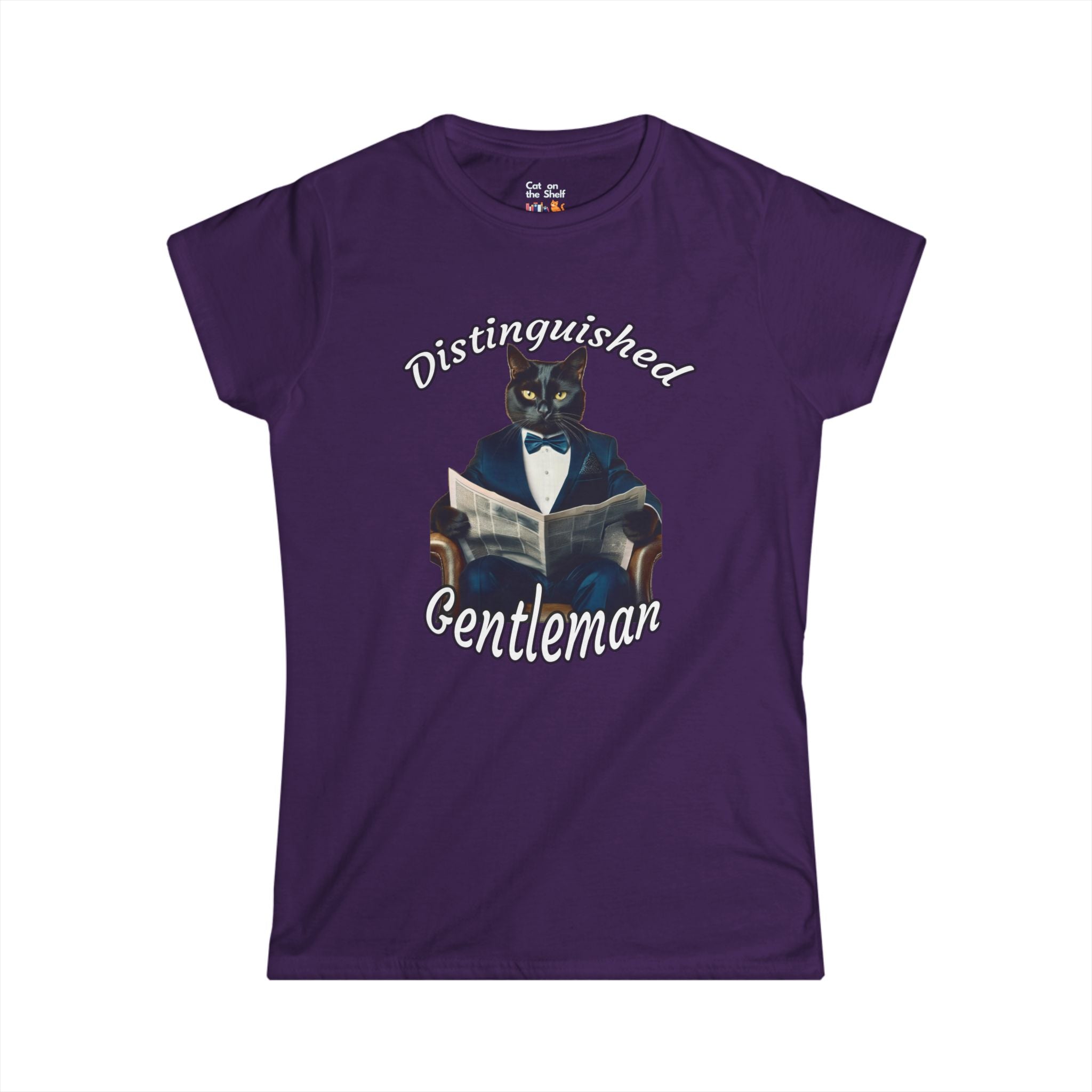 Distinguished Gentleman Cat With Bowtie Women's Soft Tee