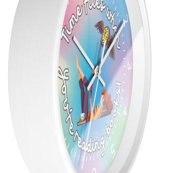 Time Flies When You're Reading Books! Wall Clock