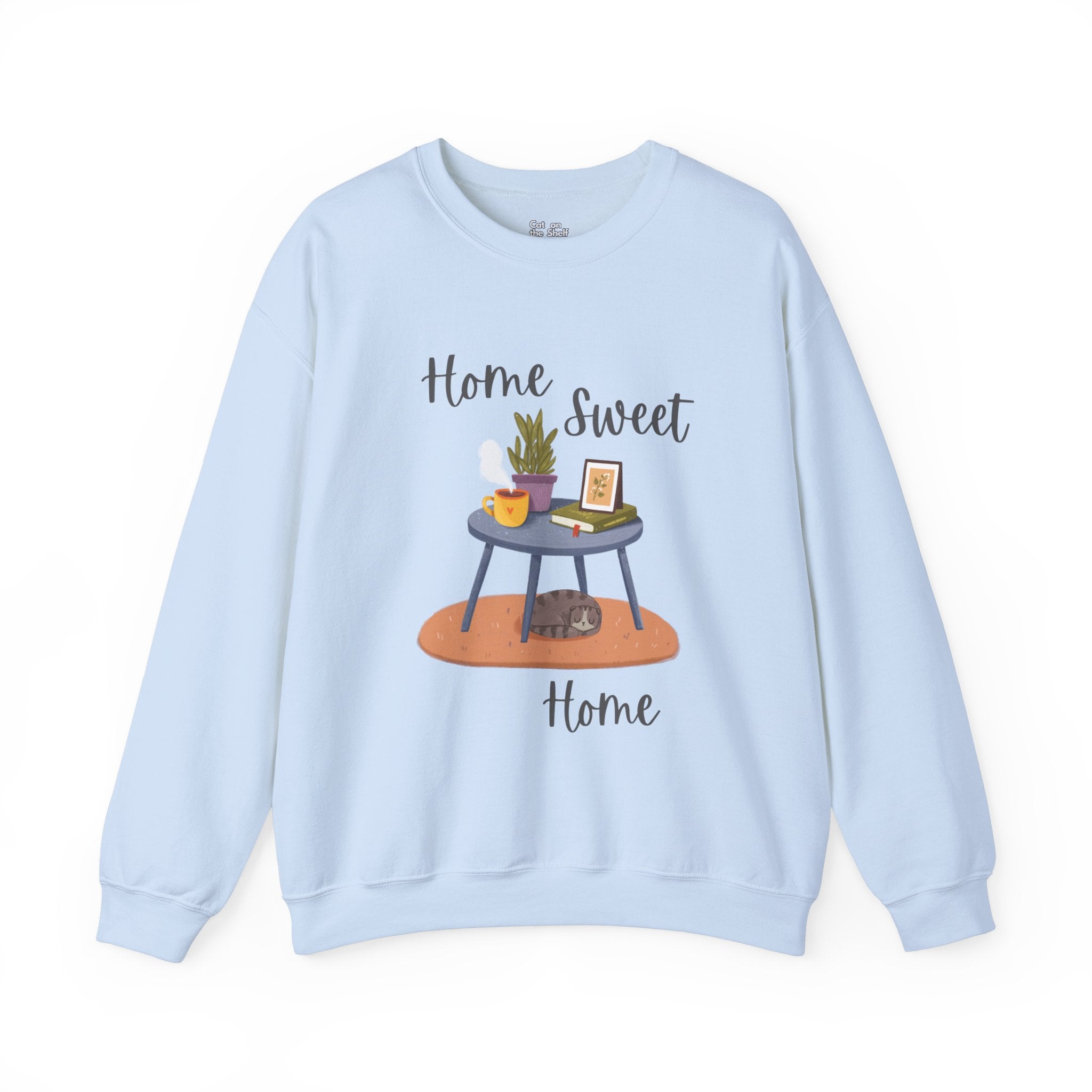 Home Sweet Home Cats & Books Unisex Heavy Blend™ Crewneck Sweatshirt