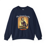 The Great Gatsby Catsby Cat on Books Unisex Heavy Blend™ Crewneck Sweatshirt