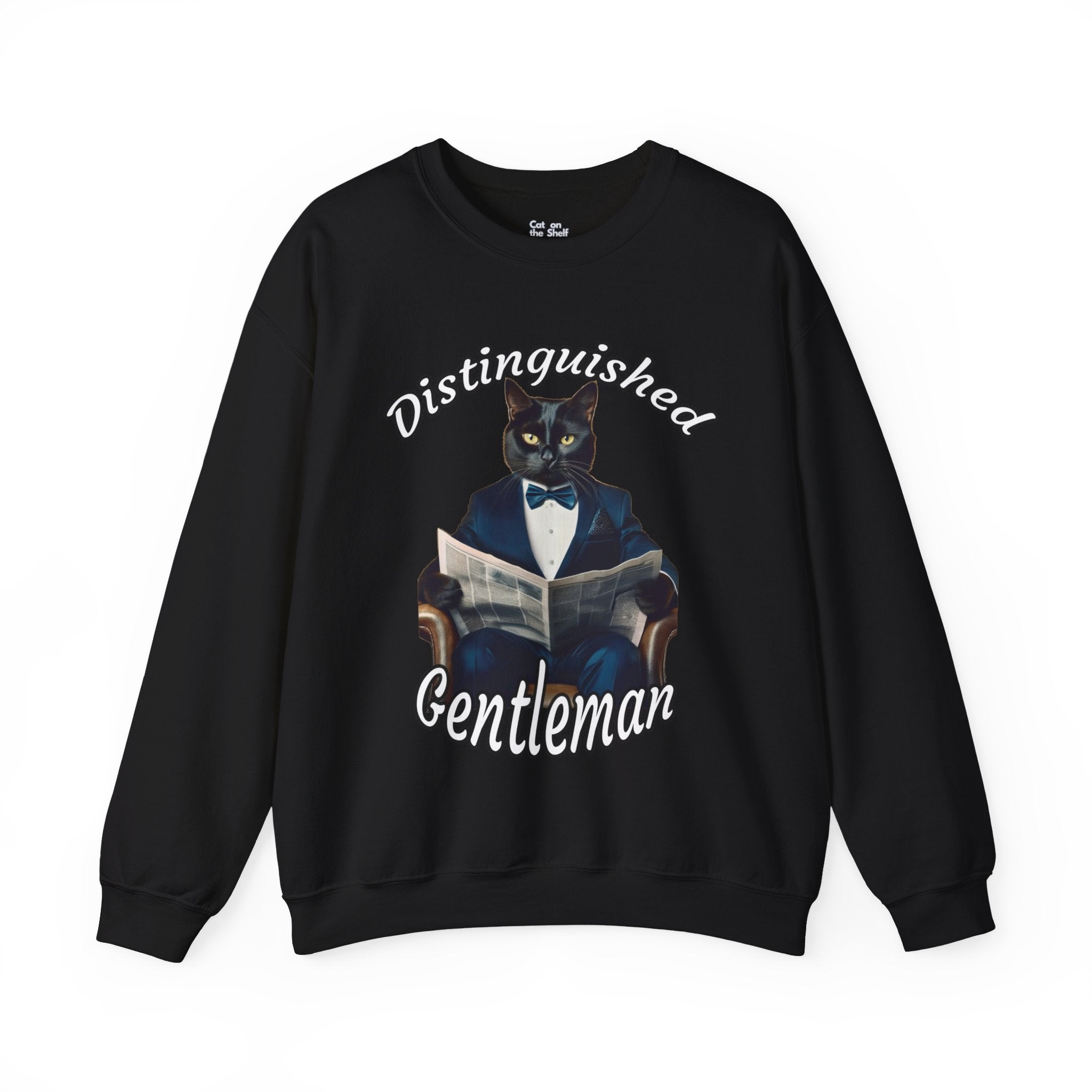 Distinguished Gentleman Cat With Bowtie Unisex Heavy Blend™ Crewneck Sweatshirt