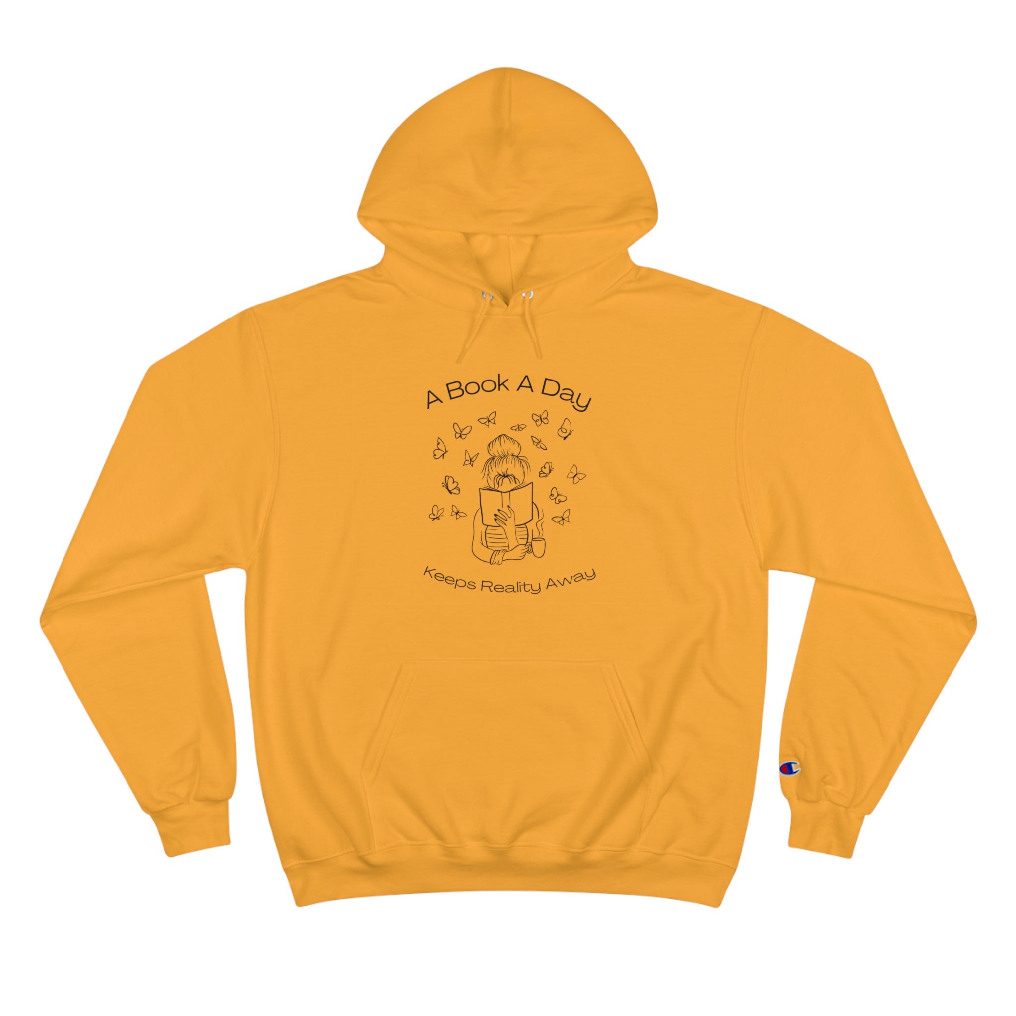 A Book A Day Keeps Reality Away Butterflies Champion Hoodie