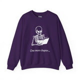 One More Chapter Reading Skeleton with Book Unisex Heavy Blend™ Crewneck Sweatshirt