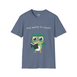 Who Hoo Wants to Read? Owl with Book Unisex Softstyle T-Shirt