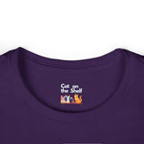 Japanese Anime Style Sleepy Cat in Book Women's Soft Tee