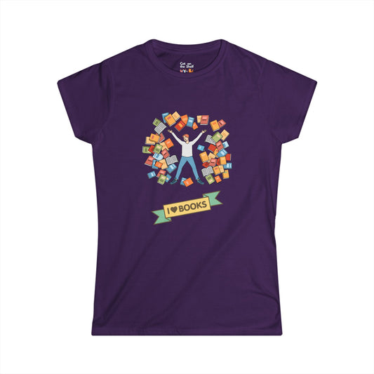 I Love (Heart) Books Women's Soft Tee