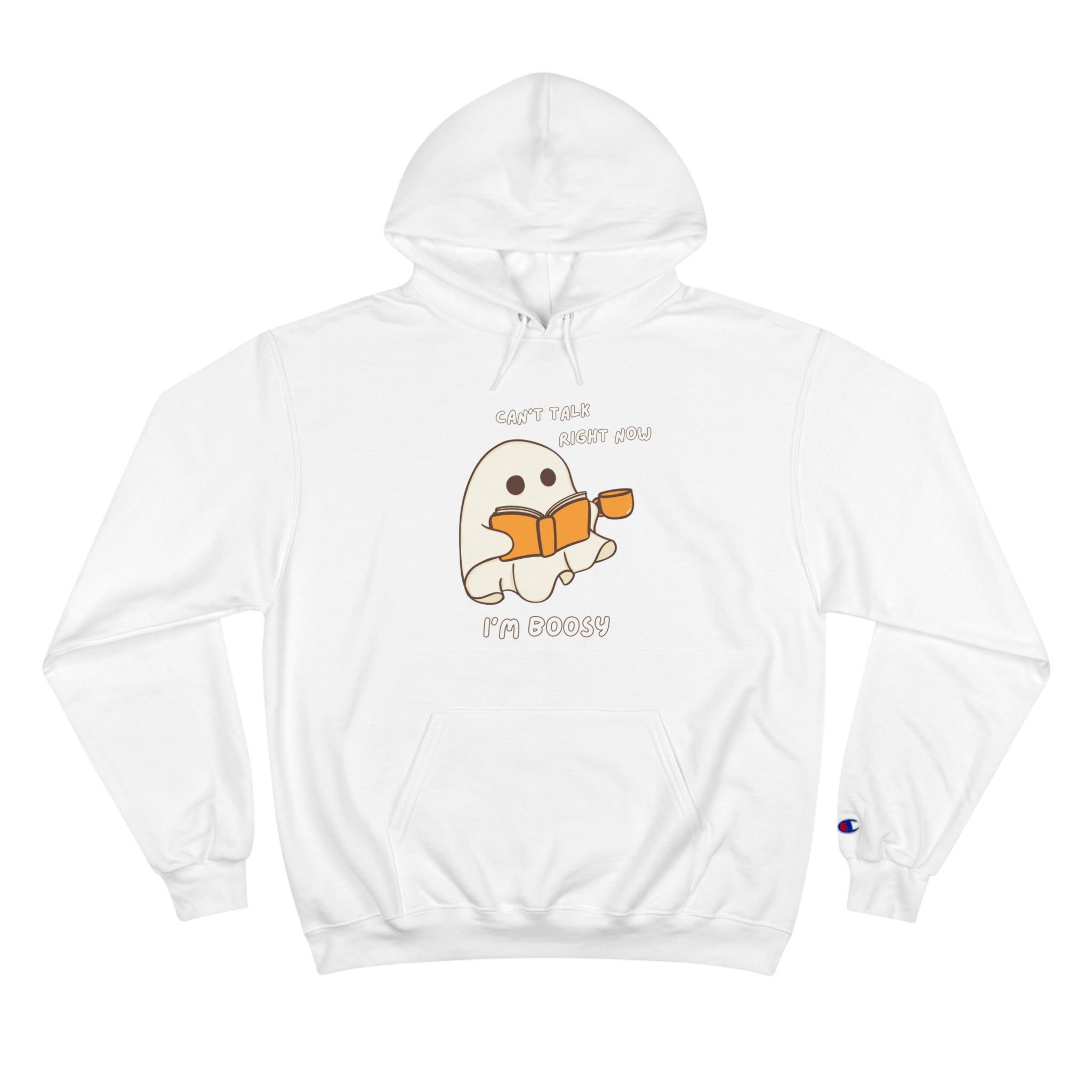 Can't Talk I'm Busy Cute Halloween Ghost Champion Hoodie