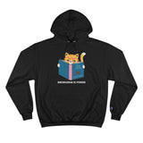 Knowledge Is Power Reading Cat Champion Hoodie