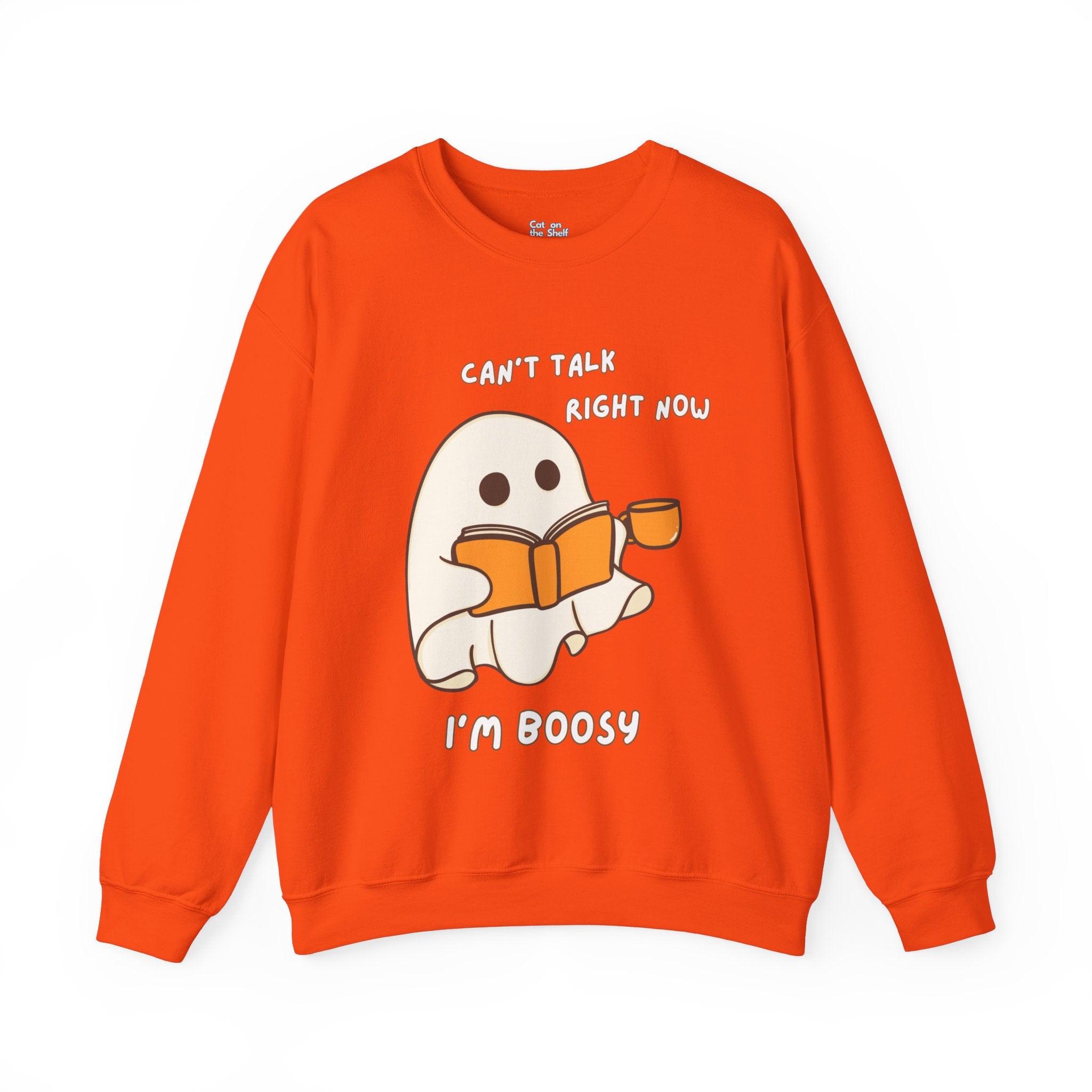 Can't Talk I'm Busy Cute Halloween Ghost Unisex Heavy Blend™ Crewneck Sweatshirt