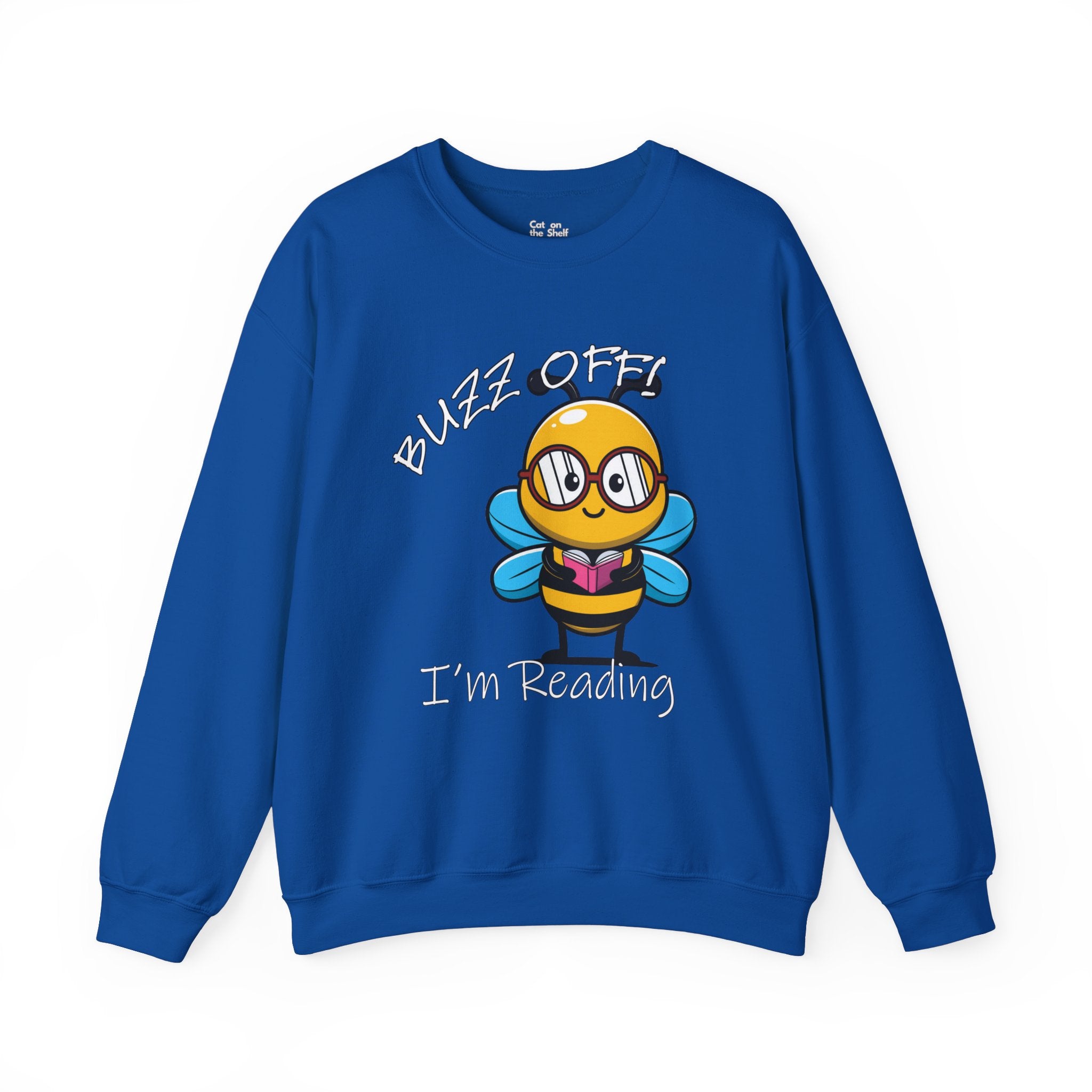 Buzz Off I'm Reading Bumblebee Unisex Heavy Blend™ Crewneck Sweatshirt