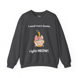 I Need More Books Right Meow Orange Cat Unisex Heavy Blend™ Crewneck Sweatshirt