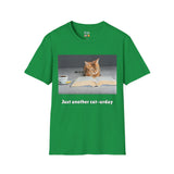 Just Another Cat-urday Cat Reading Book Unisex Softstyle T-Shirt