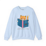 Knowledge Is Power Reading Cat Unisex Heavy Blend™ Crewneck Sweatshirt