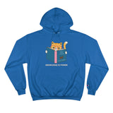 Knowledge Is Power Reading Cat Champion Hoodie