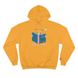 Knowledge Is Power Reading Cat Champion Hoodie